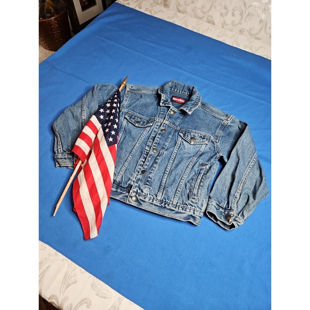 Vintage Bugle Boy Jean Jacket Denim Trucker 90s Y2K Youth Boys Girls Unisex XL‎